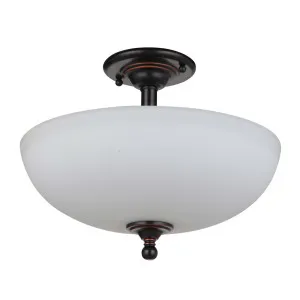 Nova 3 Light Semi Flush CTC Ceiling Light - Bronze by Lighting Inspirations, a Lighting for sale on Style Sourcebook