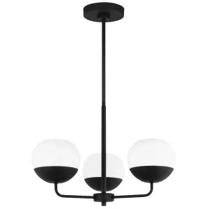 Alvin 3 Light Chandelier by Visual Comfort Generation - Midnight Black by Visual Comfort & Co - Generation Lighting, a Lighting for sale on Style Sourcebook