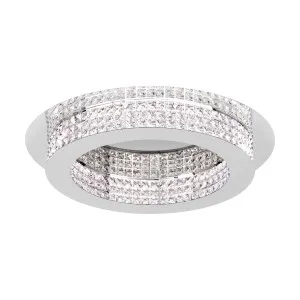 Eglo Chrome and Crystal Principe Round Close to Ceiling (CTC) Light - Large by Eglo, a Lighting for sale on Style Sourcebook
