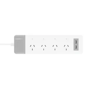 Mercator Ikuu Smart WiFi 4 Outlet Powerboard with USB Ports - White by Mercator, a Lighting for sale on Style Sourcebook