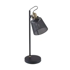 Domus Rustica Mesh Desk Lamp Small Edison Screw (E14) Black by Domus, a Lamps for sale on Style Sourcebook