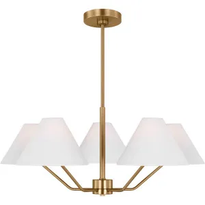 Drew & Jonathan Scott Burke Medium Chandelier by Visual Comfort Studio - Satin Brass by Visual Comfort & Co - Studio, a Lighting for sale on Style Sourcebook