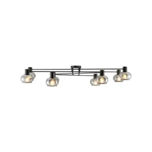Telbix Marbell 8 Light Close to Ceiling Light Black by Telbix, a Lighting for sale on Style Sourcebook