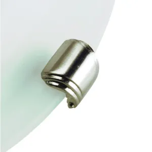 Oriel Lighting Remo 300mm Oyster Light Brushed Chrome by Oriel Lighting, a Lighting for sale on Style Sourcebook