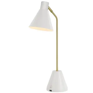 Telbix Ambia USB Desk Lamp White by Telbix, a Lamps for sale on Style Sourcebook
