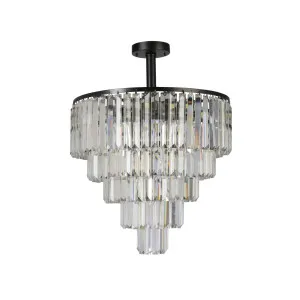 Fiorentino Karina 10 Light Crystal CTC Light (E14) Black by Fiorentino, a Lighting for sale on Style Sourcebook