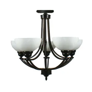 Houston Bronze Ceiling CTC Light 5 Light Flush by Lighting Inspirations, a Lighting for sale on Style Sourcebook