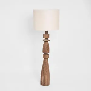 Magnus Wood Floor Lamp Saddle Base with Natural Shade by MRD Home, a Lighting for sale on Style Sourcebook