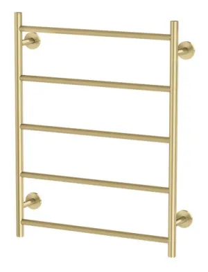 Radii Heated Towel Ladder 550 X 740mm Brushed Round Plate In Gold By Phoenix by PHOENIX, a Bathroom Accessories for sale on Style Sourcebook
