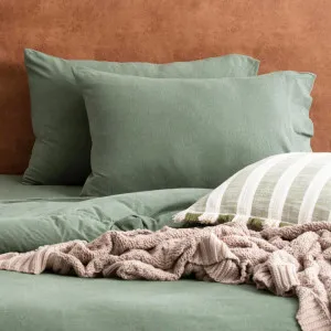 Renee Taylor Comfort T?s Organic Cotton Melange Jersey Olive Standard Pillowcase by null, a Pillow Cases for sale on Style Sourcebook