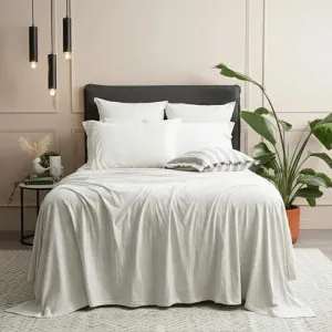 Renee Taylor Comfort T?s Organic Cotton Melange Jersey Ecru Sheet Set by null, a Sheets for sale on Style Sourcebook