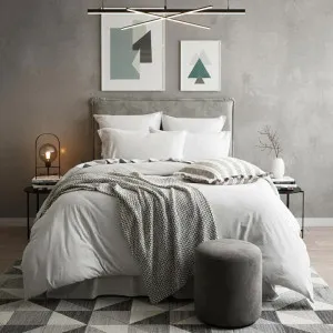 Renee Taylor Comfort T?s Organic Cotton Melange Jersey Grey Marle Quilt Cover Set by null, a Quilt Covers for sale on Style Sourcebook