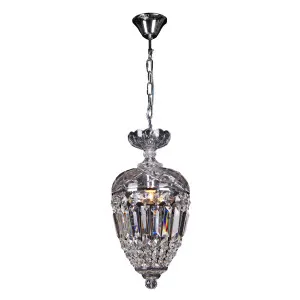 Traditional Style Mozart Crystal Basket Chandelier - 1 Light by Lighting Inspirations, a Lighting for sale on Style Sourcebook