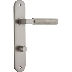 Brunswick Lever - Oval - Satin Nickel - Privacy by Iver, a Door Hardware for sale on Style Sourcebook