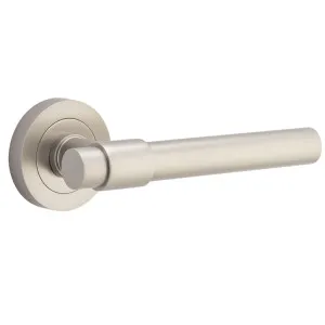 Helsinki Lever - Round Rose - Satin Nickel by Iver, a Door Hardware for sale on Style Sourcebook