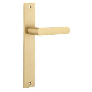 Osaka Lever - Rectangular - Brushed Brass by Iver, a Door Hardware for sale on Style Sourcebook