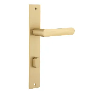 Osaka Lever - Rectangular - Brushed Brass - Privacy by Iver, a Door Hardware for sale on Style Sourcebook