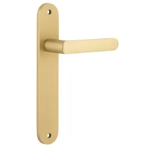 Osaka Lever - Oval - Brushed Brass by Iver, a Door Hardware for sale on Style Sourcebook