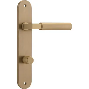 Berlin Lever - Oval - Brushed Brass - Privacy by Iver, a Door Hardware for sale on Style Sourcebook