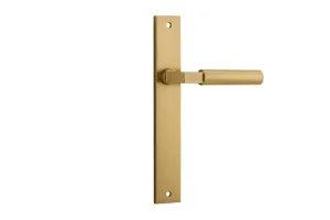 Berlin Lever - Rectangular - Brushed Brass by Iver, a Door Hardware for sale on Style Sourcebook