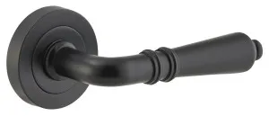 Sarlat Lever - Round Rose - Matt Black by Iver, a Door Hardware for sale on Style Sourcebook