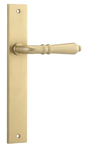 Sarlat Lever - Rectangular - Brushed Brass by Iver, a Door Hardware for sale on Style Sourcebook