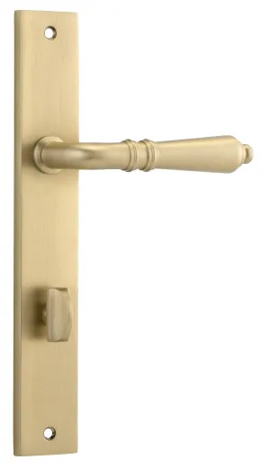 Sarlat Lever - Rectangular - Brushed Brass - Privacy by Iver, a Door Hardware for sale on Style Sourcebook