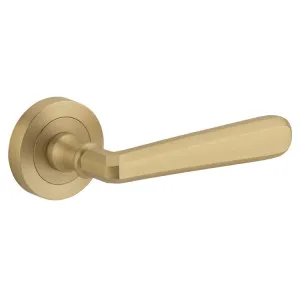 Copenhagen Lever - Round Rose - Brushed Brass by Iver, a Door Hardware for sale on Style Sourcebook