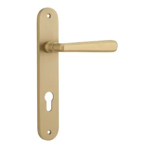 Copenhagen Lever - Oval - Brushed Brass - Entrance by Iver, a Door Hardware for sale on Style Sourcebook