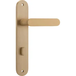 Bronte Lever - Oval - Brushed Brass - Privacy by Iver, a Door Hardware for sale on Style Sourcebook