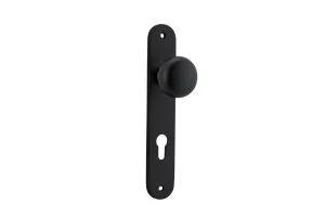 Cambridge Knob - Oval - Matt Black - Entrance by Iver, a Door Hardware for sale on Style Sourcebook