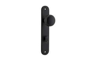 Cambridge Knob - Oval - Matt Black - Privacy by Iver, a Door Hardware for sale on Style Sourcebook