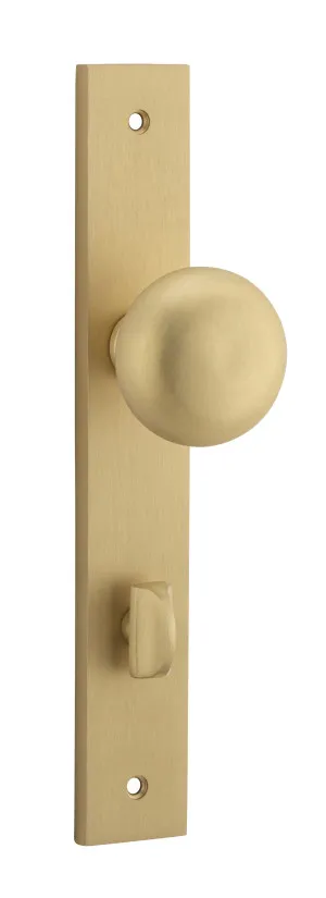 Cambridge Knob - Rectangular - Brushed Brass - Privacy by Iver, a Door Hardware for sale on Style Sourcebook