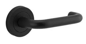 Oslo Lever - Round Rose - Matt Black by Iver, a Door Hardware for sale on Style Sourcebook