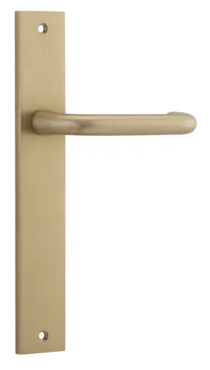 Oslo Lever - Rectangular - Brushed Brass by Iver, a Door Hardware for sale on Style Sourcebook