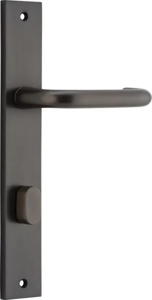 Oslo Lever - Rectangular - Signature Brass - Privacy by Iver, a Door Hardware for sale on Style Sourcebook