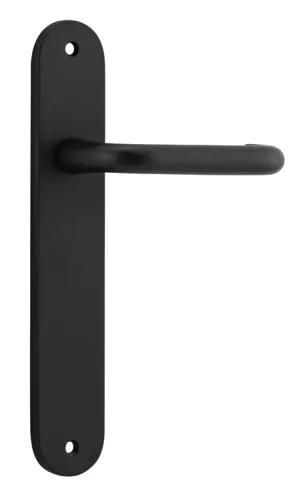 Oslo Lever - Oval - Matt Black by Iver, a Door Hardware for sale on Style Sourcebook