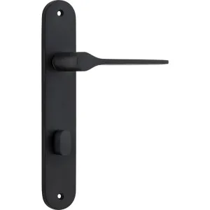 Como Lever - Oval - Matt Black - Privacy by Iver, a Door Hardware for sale on Style Sourcebook