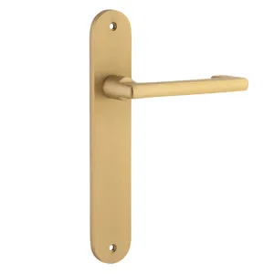 Baltimore Return Lever - Oval - Brushed Brass by Iver, a Door Hardware for sale on Style Sourcebook