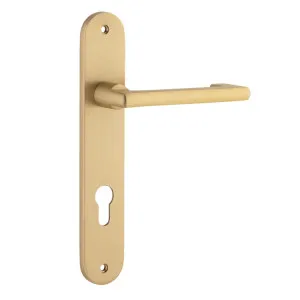 Baltimore Return Lever - Oval - Brushed Brass - Entrance by Iver, a Door Hardware for sale on Style Sourcebook