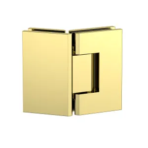 Stealth Glass to Glass 135 Degree Hinge Polished Gold by Estelle, a Bathroom Fixtures for sale on Style Sourcebook
