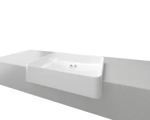Fergus Semi Recessed Basin 500mm White Gloss by Timberline, a Basins for sale on Style Sourcebook