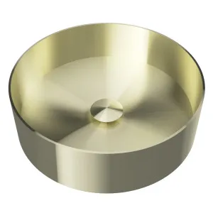 Luxe Basin 360mm Brushed Gold by Timberline, a Basins for sale on Style Sourcebook