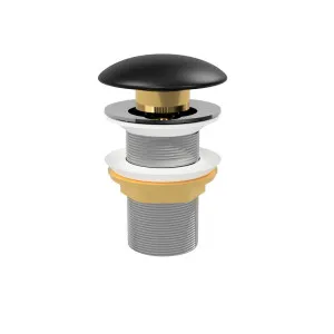 Matt Black Pop Up Waste with Ceramic Cover. No Overflow by Timberline, a Traps & Wastes for sale on Style Sourcebook