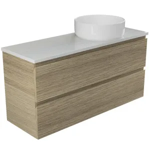 Billie Vanity 1050mm Right WG Basin SilkSurface AC Top Wall hung by Timberline, a Vanities for sale on Style Sourcebook