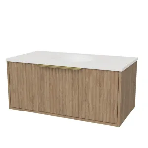 Elwood Vanity 900mm Centre WG Basin SilkSurface UC Top Wall hung by Timberline, a Vanities for sale on Style Sourcebook