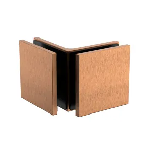 Boston Glass to Glass 90 Degree Bracket Brushed Rose Gold by Estelle, a Bathroom Fixtures for sale on Style Sourcebook