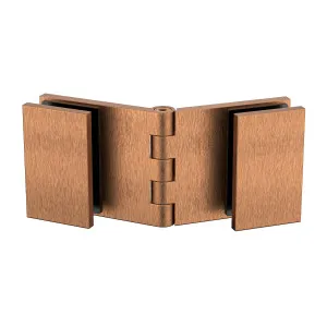 Adjustable Angle Glass to Glass Bracket with 30mm Cover Plate - Brushed Rose Gold by Estelle, a Bathroom Fixtures for sale on Style Sourcebook