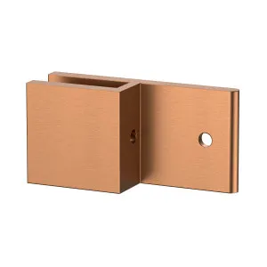 Boston Wall to Glass 180 Degree Clamp with Leg Brushed Rose Gold by Estelle, a Bathroom Fixtures for sale on Style Sourcebook