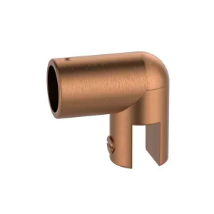 Round Adjustable Glass to Rail Fitting Brushed Rose Gold by Estelle, a Door Hardware for sale on Style Sourcebook